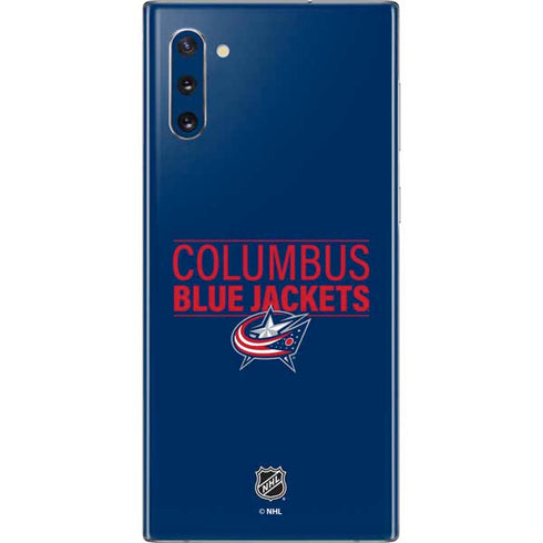NHL Columbus Blue Jackets Lineup Galaxy Note 10 Skin