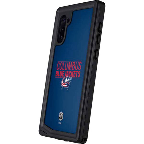 NHL Columbus Blue Jackets Lineup Galaxy Note 10 Waterproof Case