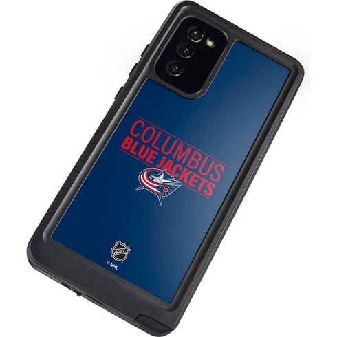 NHL Columbus Blue Jackets Lineup Galaxy Note20 5G Waterproof Case