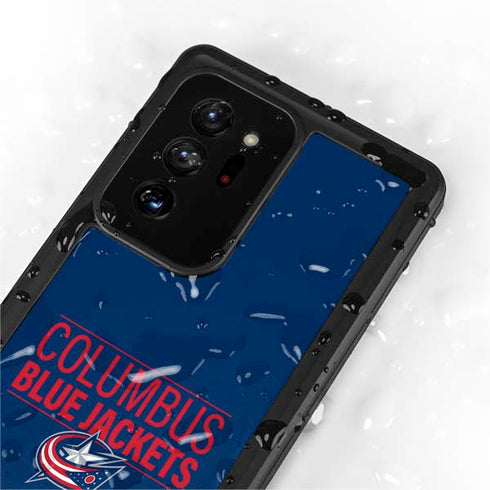 NHL Columbus Blue Jackets Lineup Galaxy Note20 Ultra 5G Waterproof Case
