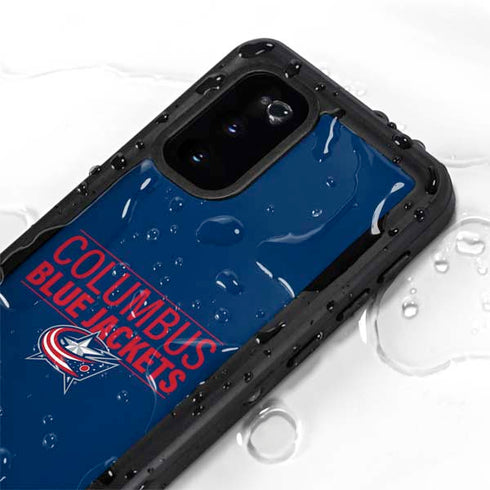 NHL Columbus Blue Jackets Lineup Galaxy S20 Waterproof Case
