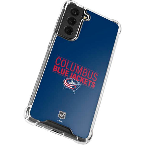 NHL Columbus Blue Jackets Lineup Galaxy S21 FE Clear Case