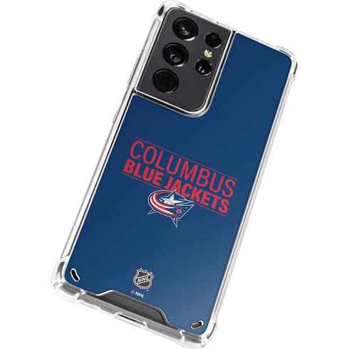 NHL Columbus Blue Jackets Lineup Galaxy S21 Ultra 5G Clear Case