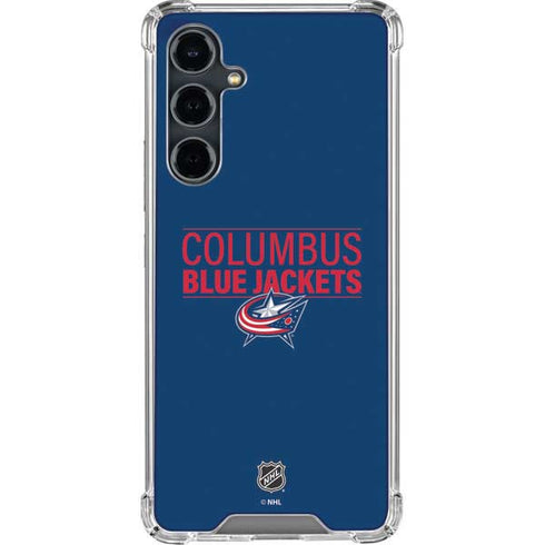 NHL Columbus Blue Jackets Lineup Galaxy S23 FE Clear Case