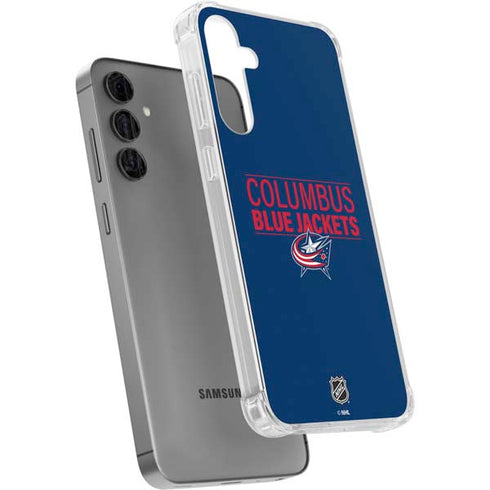 NHL Columbus Blue Jackets Lineup Galaxy S24 Plus Clear Case