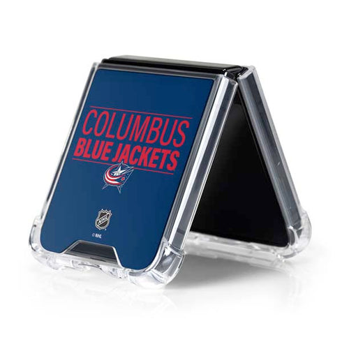 NHL Columbus Blue Jackets Lineup Galaxy Z Flip5 5G Clear Case