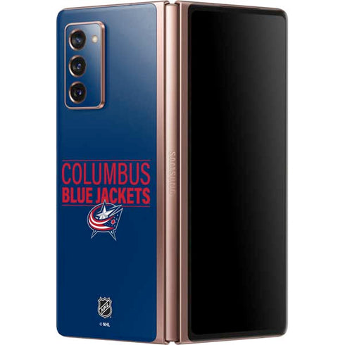 NHL Columbus Blue Jackets Lineup Galaxy Z Fold2 5G Skin