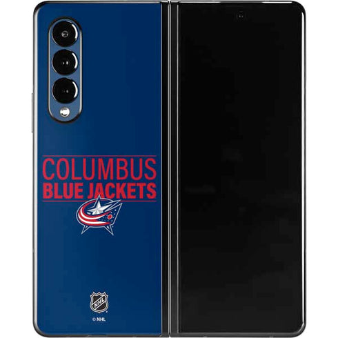 NHL Columbus Blue Jackets Lineup Galaxy Z Fold3 5G Skin