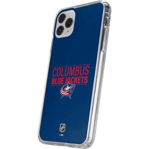 NHL Columbus Blue Jackets Lineup iPhone 11 Pro Clear Case
