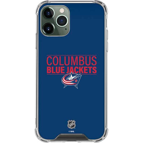 NHL Columbus Blue Jackets Lineup iPhone 11 Pro Max Clear Case