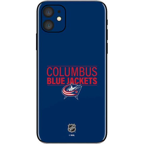 NHL Columbus Blue Jackets Lineup iPhone 11 Skin