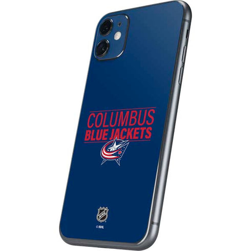 NHL Columbus Blue Jackets Lineup iPhone 11 Skin