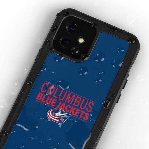 NHL Columbus Blue Jackets Lineup iPhone 12 Mini Waterproof Case
