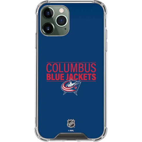 NHL Columbus Blue Jackets Lineup iPhone 12 Pro Clear Case