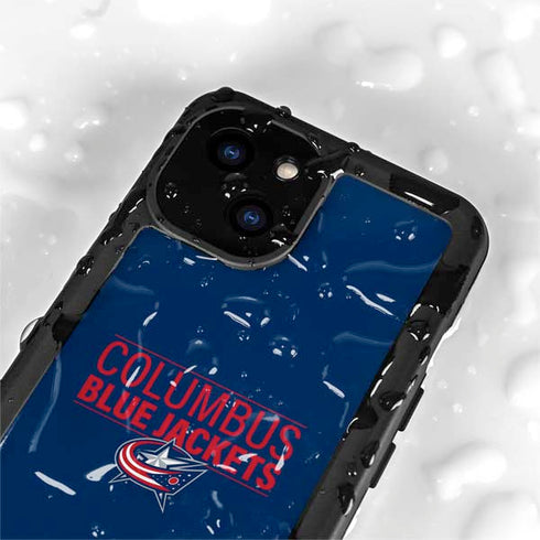 NHL Columbus Blue Jackets Lineup iPhone 13 Mini Waterproof Case