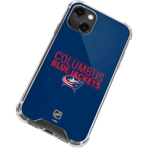 NHL Columbus Blue Jackets Lineup iPhone 14 Plus Clear Case