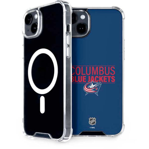 NHL Columbus Blue Jackets Lineup iPhone 15 Plus MagSafe Case
