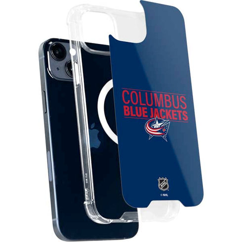 NHL Columbus Blue Jackets Lineup iPhone 15 Plus MagSafe Case