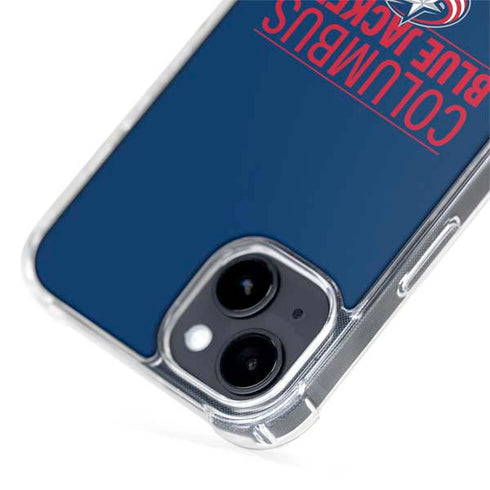 NHL Columbus Blue Jackets Lineup iPhone 15 Plus MagSafe Case