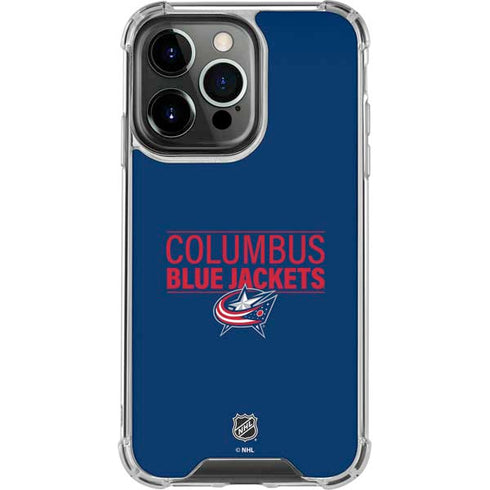 NHL Columbus Blue Jackets Lineup iPhone 14 Pro Clear Case