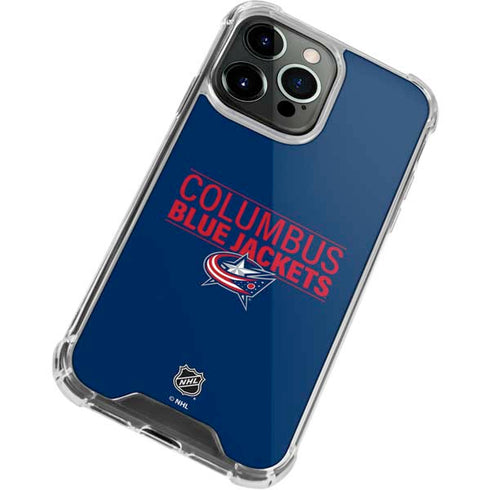 NHL Columbus Blue Jackets Lineup iPhone 15 Pro Max Clear Case
