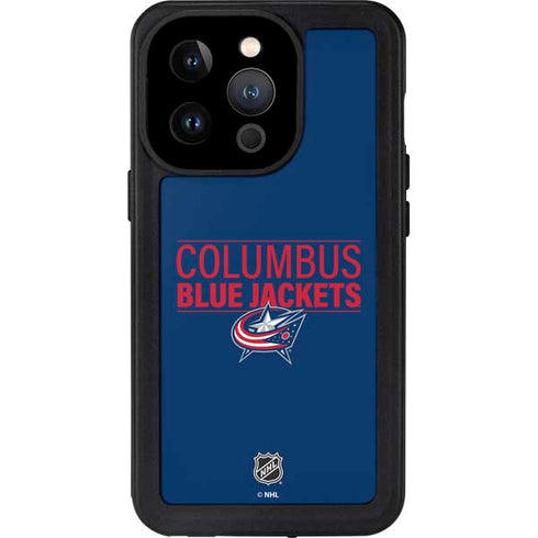 NHL Columbus Blue Jackets Lineup iPhone 14 Pro Waterproof Case