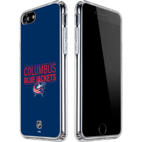 NHL Columbus Blue Jackets Lineup iPhone SE (2nd & 3rd Gen) Clear Case