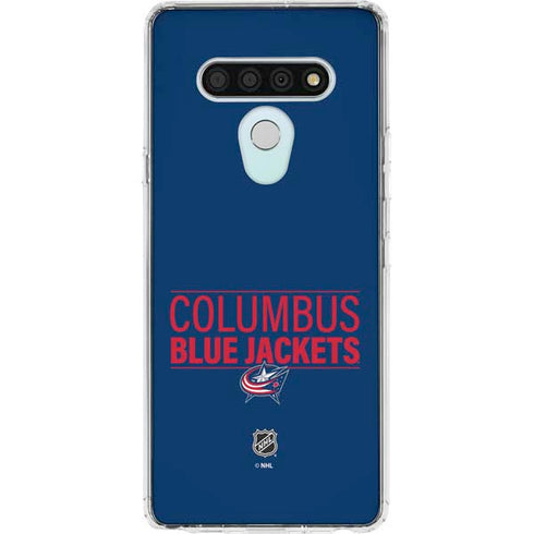 NHL Columbus Blue Jackets Lineup LG Stylo 6 Clear Case