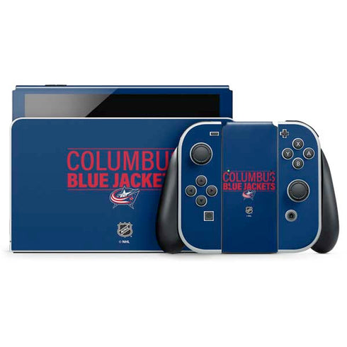 NHL Columbus Blue Jackets Lineup Nintendo Switch OLED (2021) Skin
