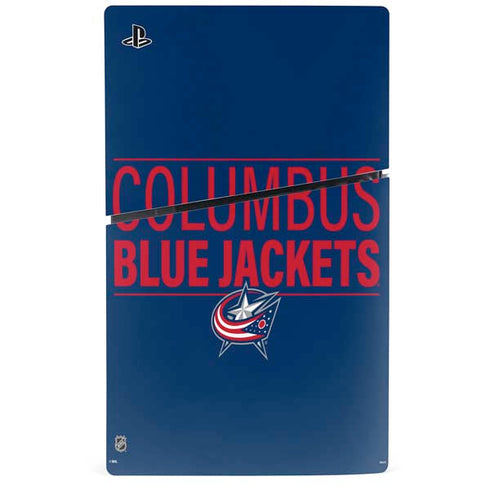 NHL Columbus Blue Jackets Lineup PS5 Slim Digital Edition Console Skin