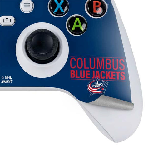 NHL Columbus Blue Jackets Lineup Xbox Series S Controller Skin