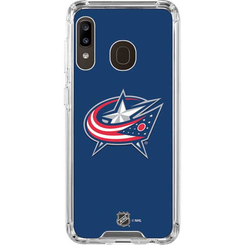 NHL Columbus Blue Jackets Logo Galaxy A30 Clear Case