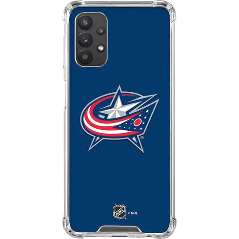 NHL Columbus Blue Jackets Logo Galaxy A32 5G Clear Case