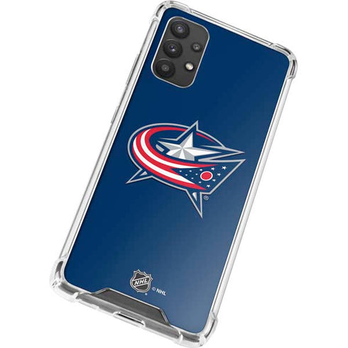 NHL Columbus Blue Jackets Logo Galaxy A32 5G Clear Case