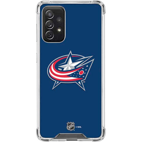 NHL Columbus Blue Jackets Logo Galaxy A72 5G Clear Case