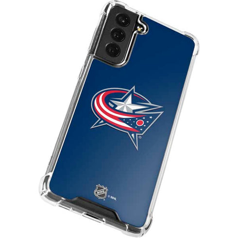 NHL Columbus Blue Jackets Logo Galaxy S21 FE Clear Case