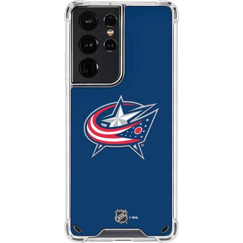 NHL Columbus Blue Jackets Logo Galaxy S21 Ultra 5G Clear Case