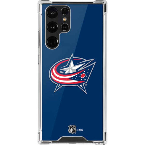 NHL Columbus Blue Jackets Logo Galaxy S22 Ultra Clear Case