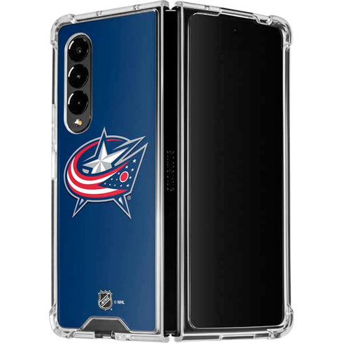 NHL Columbus Blue Jackets Logo Galaxy Z Fold4 5G Clear Case