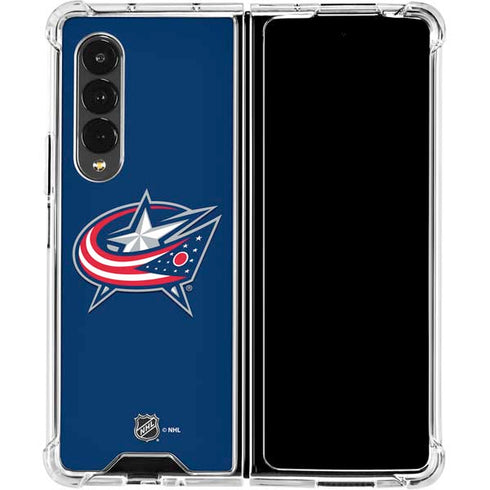 NHL Columbus Blue Jackets Logo Galaxy Z Fold4 5G Clear Case