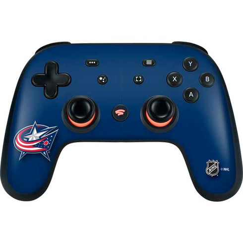 NHL Columbus Blue Jackets Logo Google Stadia Controller Skin