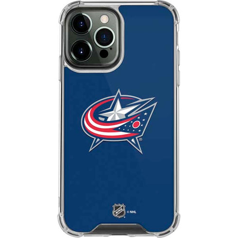 NHL Columbus Blue Jackets Logo iPhone 14 Pro Max Clear Case