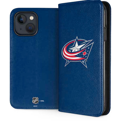 NHL Columbus Blue Jackets Logo iPhone 15 Plus Folio Case