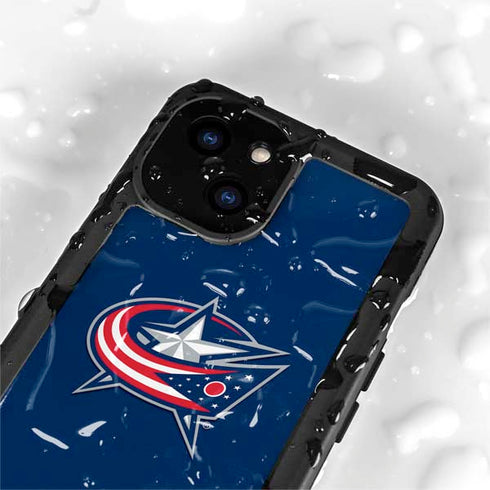 NHL Columbus Blue Jackets Logo iPhone 15 Plus Waterproof Case