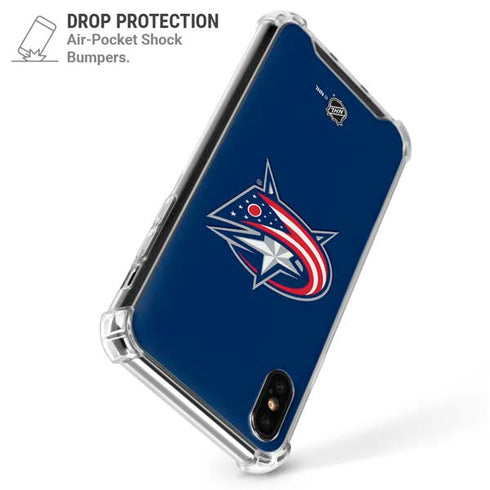 NHL Columbus Blue Jackets Logo iPhone XS Max Clear Case