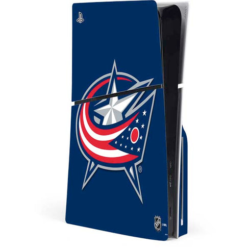 NHL Columbus Blue Jackets Logo PS5 Slim Disk Console Skin