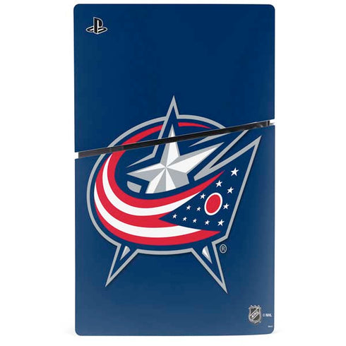 NHL Columbus Blue Jackets Logo PS5 Slim Digital Edition Bundle Skin