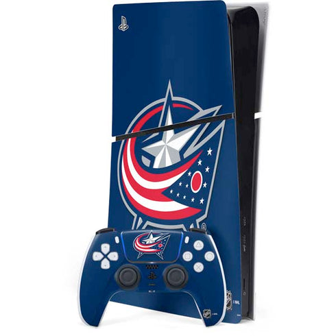 NHL Columbus Blue Jackets Logo PS5 Slim Digital Edition Console Skin