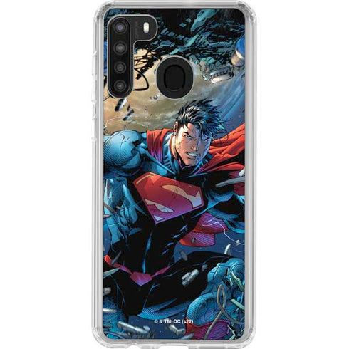 DC Comics Superman Unchained #1 Original Cover Galaxy A21 Clear Case