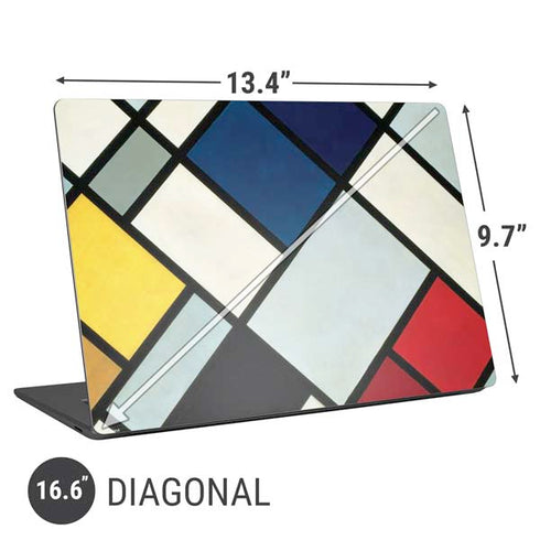 Theo van Doesburg Contra-Composition of Dissonances XVI Universal Laptop 16.6in (13.4 x 9.7in) Skin